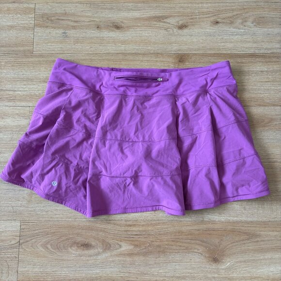 Lululemon Athletic Pace Rival Mid Rise Skirt Long Vivid Plum Women’s Size 16 - Picture 2 of 10